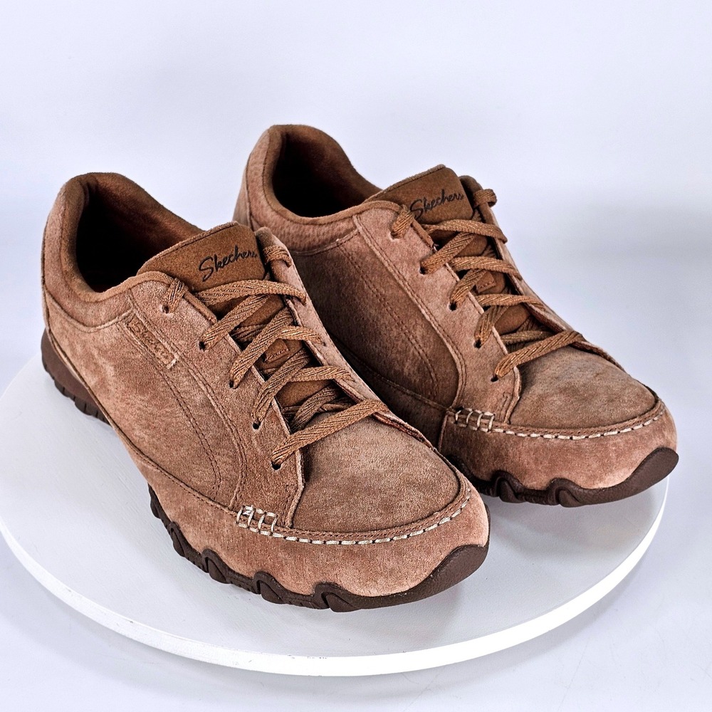 Skechers Bikers Wayfarer Brown Suede Leather Sneakers 49336 Womens 9